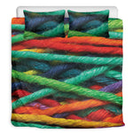 Colorful Yarn Print Duvet Cover Bedding Set