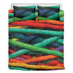 Colorful Yarn Print Duvet Cover Bedding Set