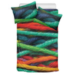 Colorful Yarn Print Duvet Cover Bedding Set