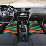 Colorful Yarn Print Front and Back Car Floor Mats