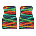 Colorful Yarn Print Front Car Floor Mats