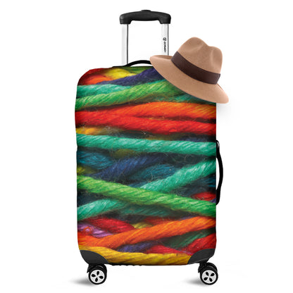 Colorful Yarn Print Luggage Cover