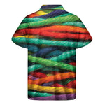 Colorful Yarn Print Men's Short Sleeve Shirt