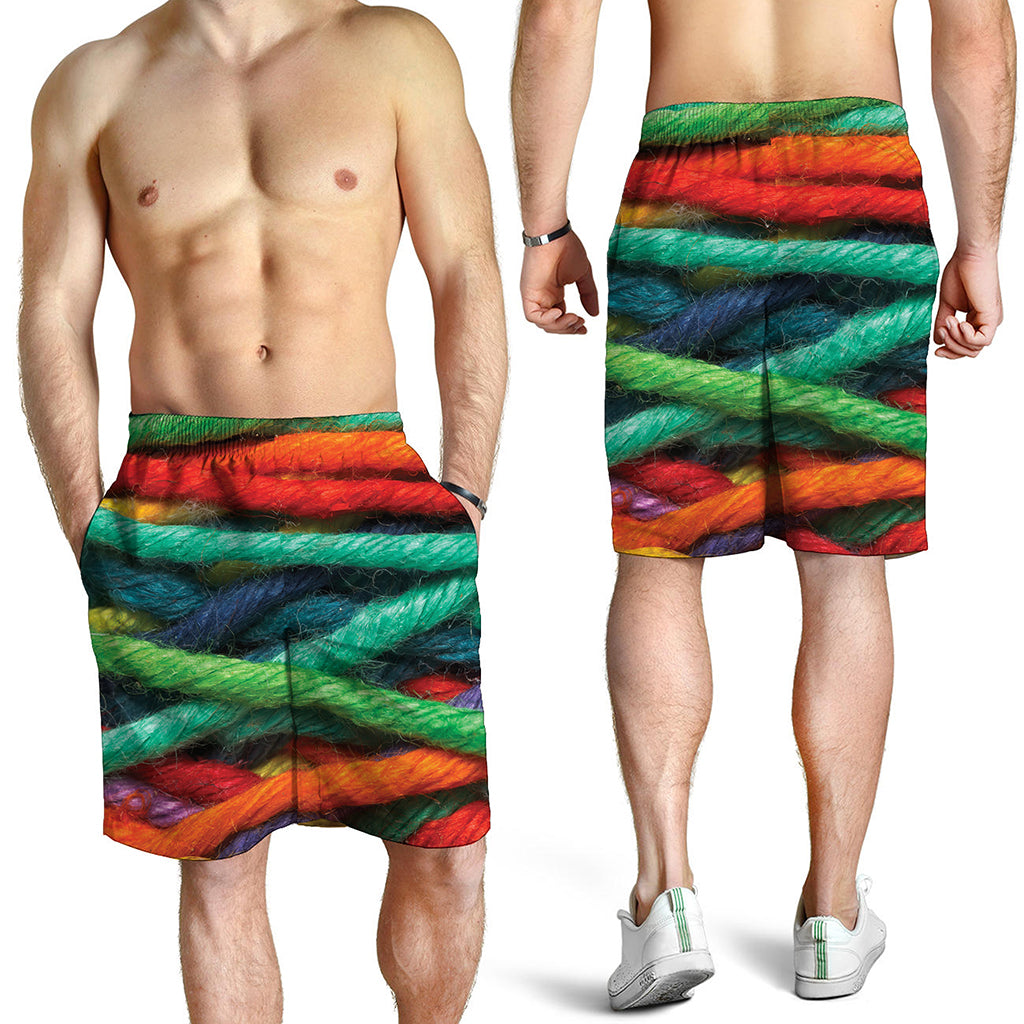 Colorful Yarn Print Men's Shorts