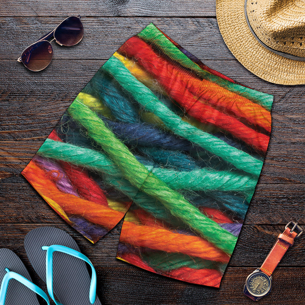 Colorful Yarn Print Men's Shorts