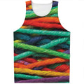 Colorful Yarn Print Men's Tank Top