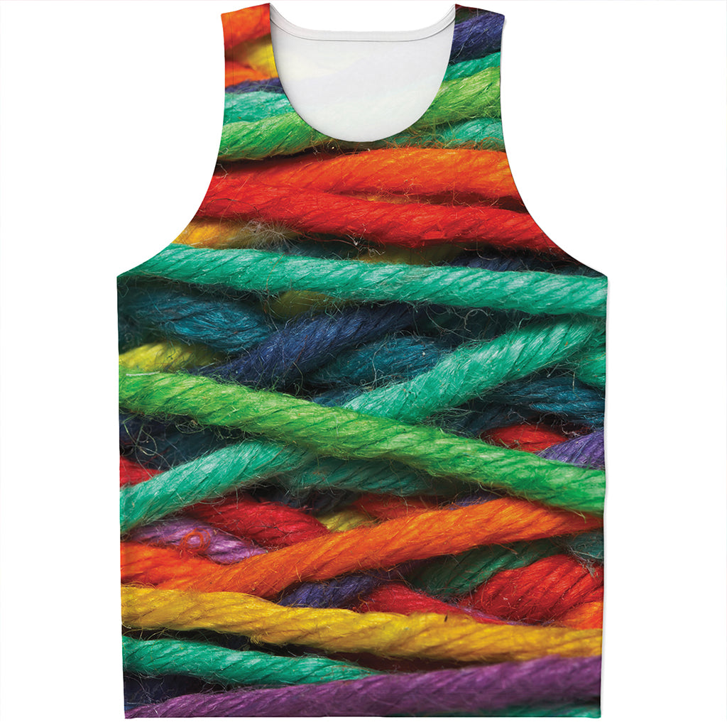 Colorful Yarn Print Men's Tank Top