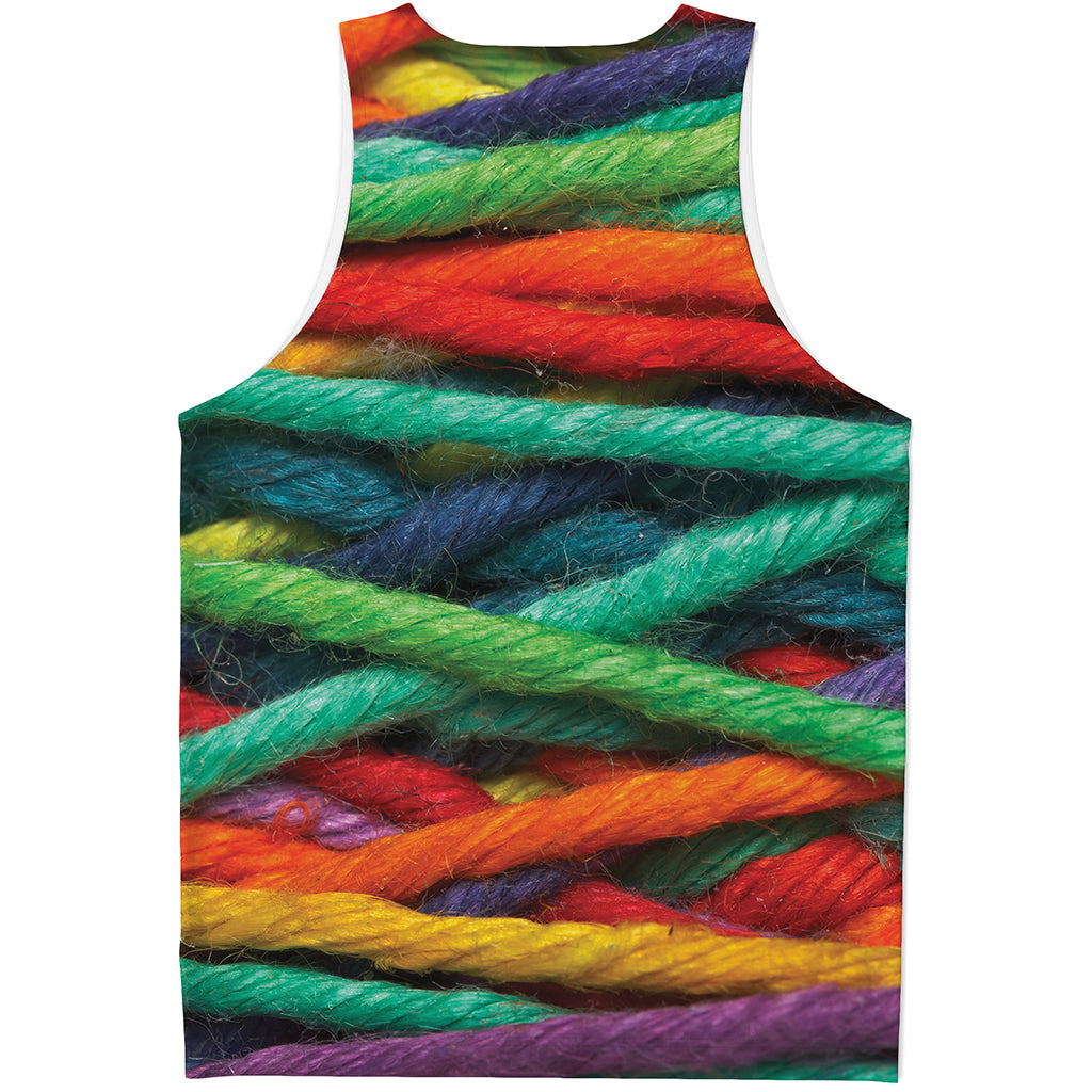 Colorful Yarn Print Men's Tank Top