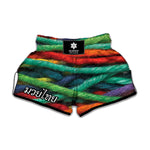 Colorful Yarn Print Muay Thai Boxing Shorts