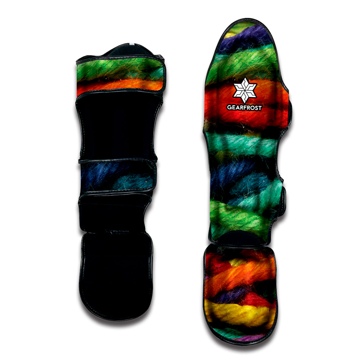 Colorful Yarn Print Muay Thai Shin Guard
