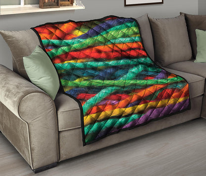 Colorful Yarn Print Quilt