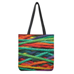 Colorful Yarn Print Tote Bag