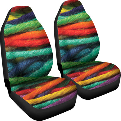 Colorful Yarn Print Universal Fit Car Seat Covers