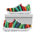 Colorful Yarn Print White Running Shoes