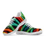 Colorful Yarn Print White Sneakers