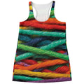 Colorful Yarn Print Women's Racerback Tank Top