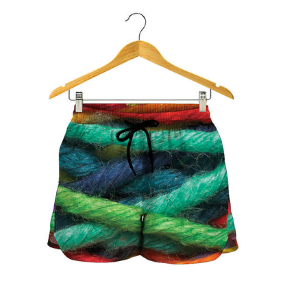 Colorful Yarn Print Women's Shorts