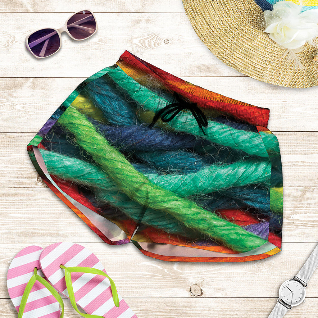 Colorful Yarn Print Women's Shorts