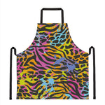 Colorful Zebra Leopard Pattern Print Apron