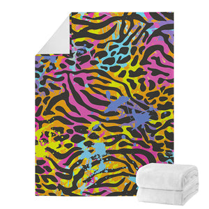 Colorful Zebra Leopard Pattern Print Blanket