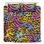 Colorful Zebra Leopard Pattern Print Duvet Cover Bedding Set