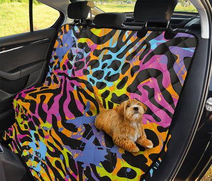 Colorful Zebra Leopard Pattern Print Pet Car Back Seat Cover