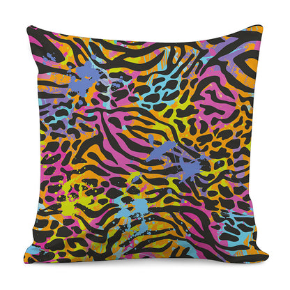 Colorful Zebra Leopard Pattern Print Pillow Cover