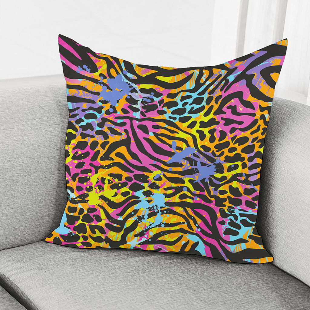 Colorful Zebra Leopard Pattern Print Pillow Cover