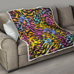 Colorful Zebra Leopard Pattern Print Quilt