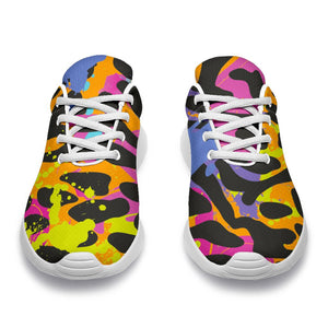 Colorful Zebra Leopard Pattern Print Sport Shoes GearFrost