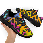 Colorful Zebra Leopard Pattern Print Sport Shoes GearFrost