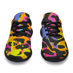 Colorful Zebra Leopard Pattern Print Sport Shoes GearFrost