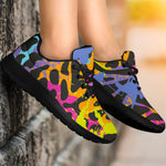 Colorful Zebra Leopard Pattern Print Sport Shoes GearFrost