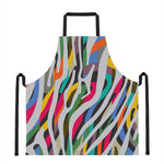 Colorful Zebra Pattern Print Apron