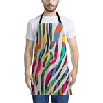 Colorful Zebra Pattern Print Apron