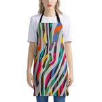 Colorful Zebra Pattern Print Apron