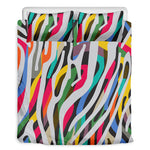 Colorful Zebra Pattern Print Duvet Cover Bedding Set