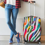 Colorful Zebra Pattern Print Luggage Cover GearFrost
