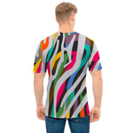 Colorful Zebra Pattern Print Men's T-Shirt