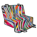 Colorful Zebra Pattern Print Pet Car Back Seat Cover