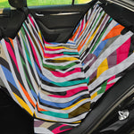 Colorful Zebra Pattern Print Pet Car Back Seat Cover