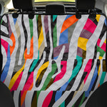 Colorful Zebra Pattern Print Pet Car Back Seat Cover