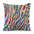 Colorful Zebra Pattern Print Pillow Cover