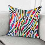 Colorful Zebra Pattern Print Pillow Cover