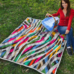 Colorful Zebra Pattern Print Quilt