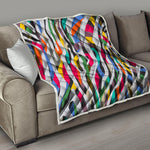 Colorful Zebra Pattern Print Quilt