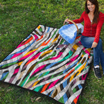Colorful Zebra Pattern Print Quilt
