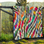 Colorful Zebra Pattern Print Quilt