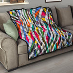 Colorful Zebra Pattern Print Quilt