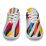 Colorful Zebra Pattern Print Sport Shoes GearFrost